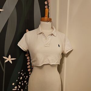 Polo by Ralph Lauren Cream Crop Top